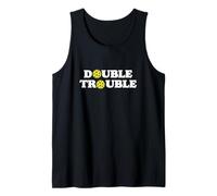 Double Trouble Funny Cute Pickleball Dink Team 80s Retro Débardeur