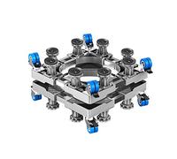 Double Tube CuisinièRe Base avec 4 Roues et Frein à Pied Meubles Lave-Vaisselles Support Lourd Forte Chariot De Plantes RéGlable 59-78cm Socle Lave Linge Seche Linge Charge 500 Kg