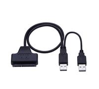 Double USB 2.0 Sata Convertisseur Adaptateur Câble Compatible avec Seagate Fujitsu Digital Samsung Vertex Toshiba Imation HGST Lenovo HP Cisco Hitachi Adata Dell Disque dur Externe