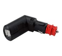 Double USB Power Port with Universal Plug SW-Motech for 12V DIN/Cigarette Lighter Socket. 2X2100 Ma