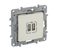 Double USB Socket 2400 mA Niloe Legrand - Crème