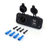 Double USB Voiture Auto Allume-Cigare Prise Splitter 12V Chargeur Adaptateur d'Alimentation Outlet Label