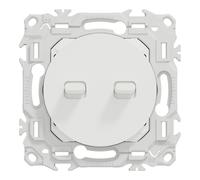 Schneider Electric Interrupteur va-et-vient ou poussoir double Odace Blanc craie