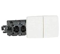 Legrand – Interrupteur double va-et-vient Saillie ASL IK04 250 V Blanc 086120