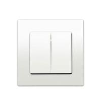 Double va-et-vient Blanc Delta Viva + Plaque Blanc
