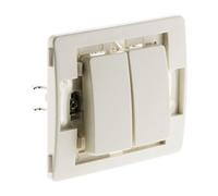 Double va et vient bornes auto composable - Blanc - Venus - Zenitech