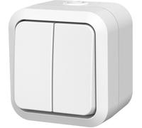Double va-et-vient étanche - QUARX - Aqua Pro - IP55 - 250V - 10AX - Connexion rapide - Blanc