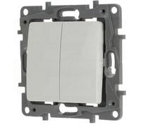 Double va-et-vient Legrand Niloé 10AX 250V~ - finition Pur, DOUBLE VA-ET-VIENT 10AX BLANC