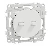 Double va-et-vient ou poussoir à levier - 10 AX - blanc - Odace II SCHNEIDER