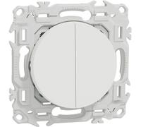 Double va-et-vient ou poussoir odace 10AX Blanc craie - SCHNEIDER - S920214