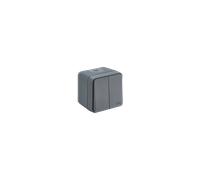 DEBFLEX 730423 - CYKLONE - Interrupteur Va et Vient - Double - IP55 - Anthracite
