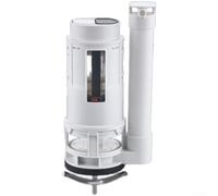 Double valve d'entrée de chasse d'eau côté inférieur fuite pour une | Hauteur réglable de 12 à 33 cm, s'adapte à la plupart des réservoirs, corps en plastique ABS, couleur grise