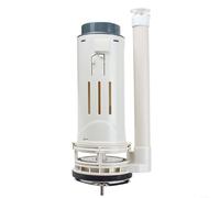 Double vanne de chasse d'eau pour réservoir d'eau de toilette, bouton ABS et acier inoxydable 304, mécanisme d'économie d'eau pour rénovation et réparation de salle de bain (27,5 cm)