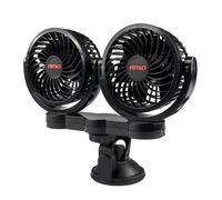 AMiO Double ventilateur 12 V – Ø 10 cm chacun orientable sur ventouse