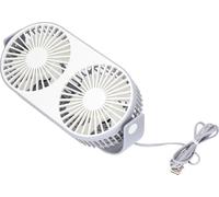 Double ventilateur Rotation 360 ° Tête de charge USB faible conception de la grille de bruit mini bureau pour la maison de dortoir à la maison