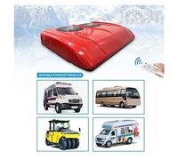 Double ventilateur sans brosse électrique Rv climatiseur, climatisation de voiture sur le toit 12V 24V for camping-car camion camping-car Pour camping-car(Red 24V)