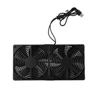 Double ventilateur USB de 120 mm pour refroidissement de routeur PC, alimentation 5 V avec faible bruit 19 dB et 2000 tr/min, compatible avec ordinateur, ordinateur portable, console de jeu et