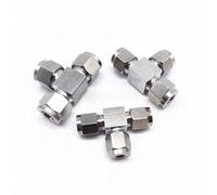 Double virole en acier inoxydable 304 Té égalt 6 mm 8 mm 10 mm 12 mm Tube hexagonal 3 voies Raccord hexagonal de type T (taille : tube extérieur de 22 mm)