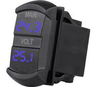 Double voltmètre, voltmètre 10V-60V DC Protection contre les courts-circuits Numérique pour la batterie Pickup-RV-ATV