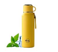 Double Wall Bottle, Hot Drink Vacuum, 1000ml Insulated Mug with Straw, Stainless Steel Thermal Container, Travel Bottle with Leak Proof Lid, Outdoor Hydration for Camping Hiking