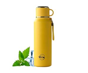 Double Wall Bottle, Hot Drink Vacuum, 1000ml Insulated Mug with Straw, Stainless Steel Thermal Container, Travel Bottle with Leak Proof Lid, Outdoor Hydration for Camping Hiking