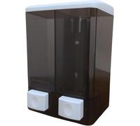 Double Wall Hand Soap Dispenser 500ml X 2 With Key Lock Shampoo Shower For Bathroom,Gyms,Restaurants Hospitals (1 Piece-Double Dispenser)