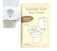 Doublées de cuvette de toilettes affleurantes - Couvertures de siège d'entraînement au pot, feuilles d'hygiène de voyage | Kit de protection sanitaire de salle de bain jetable, couche de barrière de t