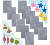 DoubleFill Lot de 12 feuilles de texture en argile polymère - Fonctionne avec un cutter en argile polymère - Rouleau de texture pour la fabrication de bijoux et de boucles d'oreilles - Fournitures