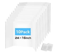 Doubleggs Lot de 10 petits tableaux d'affichage à trois volets de 61 x 40,6 cm, tableaux de présentation pour projets scolaires, foires scientifiques, présentations de bureau