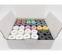 Doublelin Bobine Pré-enroulée, Taille L, Style L, SA155, Taille 9,4, Plastique Côté (40S/2 multicolore)