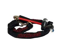 DoubleLock - Antivol à chaîne - Chaîne à boucle Long SCM - Verrouillage de sécurité - Bâton - Fermeture robuste - Verrouillage en cinq secondes - Rouge - Noir - Homologué par SCM