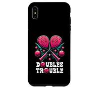 Doubles Trouble Pickleball Pickleball Pickle Ball Pink Paddle Sport Coque pour iPhone XS Max