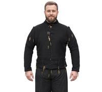 Doublet d'armement du XVe siècle Gambeson - Rembourrage matelassé en coton avec manches complètes, points d'armement et fermeture à lacets sur le devant