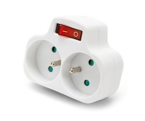 Doublette Biplite 2 Prises avec Bouton Interrupteur Intégré - 2x16A - 230V