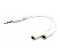 Doubleur adaptateur de la marque Cabling jack 3.5 mm stéréo Câble 15 cm -(blanc) G