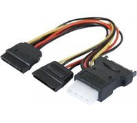 Doubleur d'alimentation SATA vers 2 SATA et 1 Molex - 30 cm