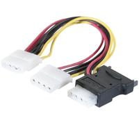 Doubleur d'alimentation SATA vers 3 Molex - 30 cm