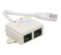 Dexlan Coupleur pour téléphonie F/M/F RJ45 avec cordon