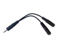 Goobay Câble Y audio stéréo CAB-Y-AUD-J-2P 3,5 mm M/F Noir