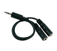 Doubleur jack stéréo - TNB - 3.5 mm - 20 cm - Noir - Pour 2 casques