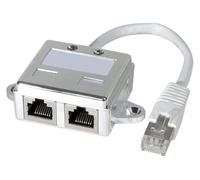 Doubleur pour téléphonie F/M/F RJ45 blindé STP avec Cordon