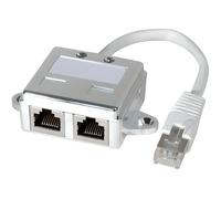 Doubleur pour téléphonie F/M/F RJ45 blindé STP avec cordon