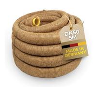 Doubleyou Geovlies & Baustoffe® Tuyau de drainage perforé avec filtre et revêtement en noix de coco DN50 5m