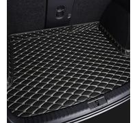 Doublure de Coffre pour BMW 1 Series 2017-2023 (no Network on The Left, Upper Layer), Cuir Protection Tapis Cargaison Tapis Accessoires Intérieur Antidérapant Imperméable,Black Beige