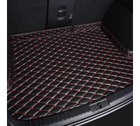 Doublure de Coffre pour BMW 1 Series 2017-2023 (no Network on The Left, Upper Layer), Cuir Protection Tapis Cargaison Tapis Accessoires Intérieur Antidérapant Imperméable,Black Red