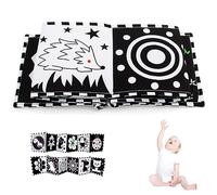 Doublure de lit pour bébé, livre en tissu à contraste élevé et blanc, jouets sensoriels pour bébé, style, cartes sensorielles, livre pour douche de nouveau-né, et blanc