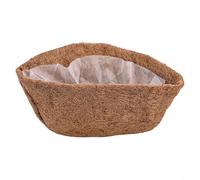 Doublure de panier suspendu en demi-lune fabriquée en fibre de coco et tissu non tissé, convient aux paniers suspendus standard de 25,4 cm, 30,5 cm, 35,6 cm, 40,6 cm