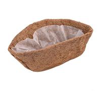 Doublure de panier suspendu en demi-lune fabriquée en fibre de coco et tissu non tissé, convient aux paniers suspendus standard de 25,4 cm, 30,5 cm, 30,5 cm