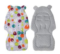 Doublure de poussette, coussin de poussette - Doublures de siège de poussette double face pour bébé,Coussin en coton pour poussette de bébé, pour siège de voiture, soutien de la tête, du dos et des ha