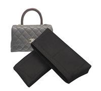 Doublure de rangement pour sac Chanel avec poignée en coco - Noir - S